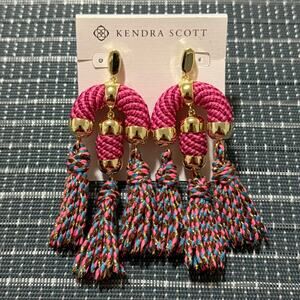 NEW | Kendra Scott | Masie Statement Tassel Drop Earrings in Pink (RET $150)